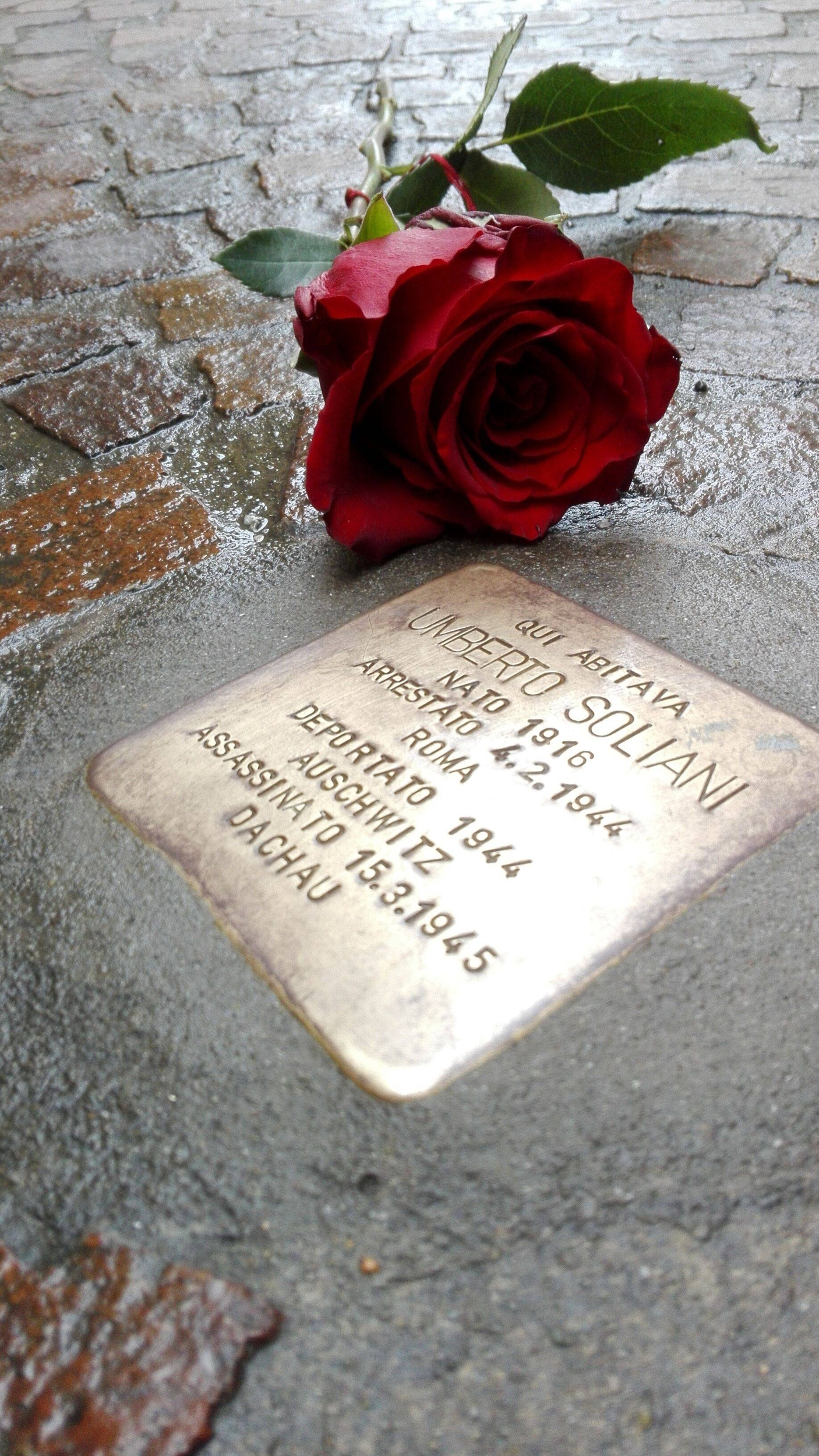 Pietre d'inciampo a memoria dei deportati della Shoah